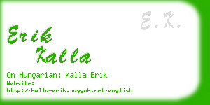 erik kalla business card